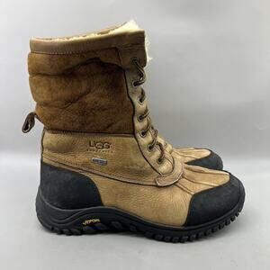 UGG Adirondack II Boots Women Size 10 Brown Gore-Tex Shearling Vibram Snow Shoes
